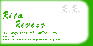 rita revesz business card